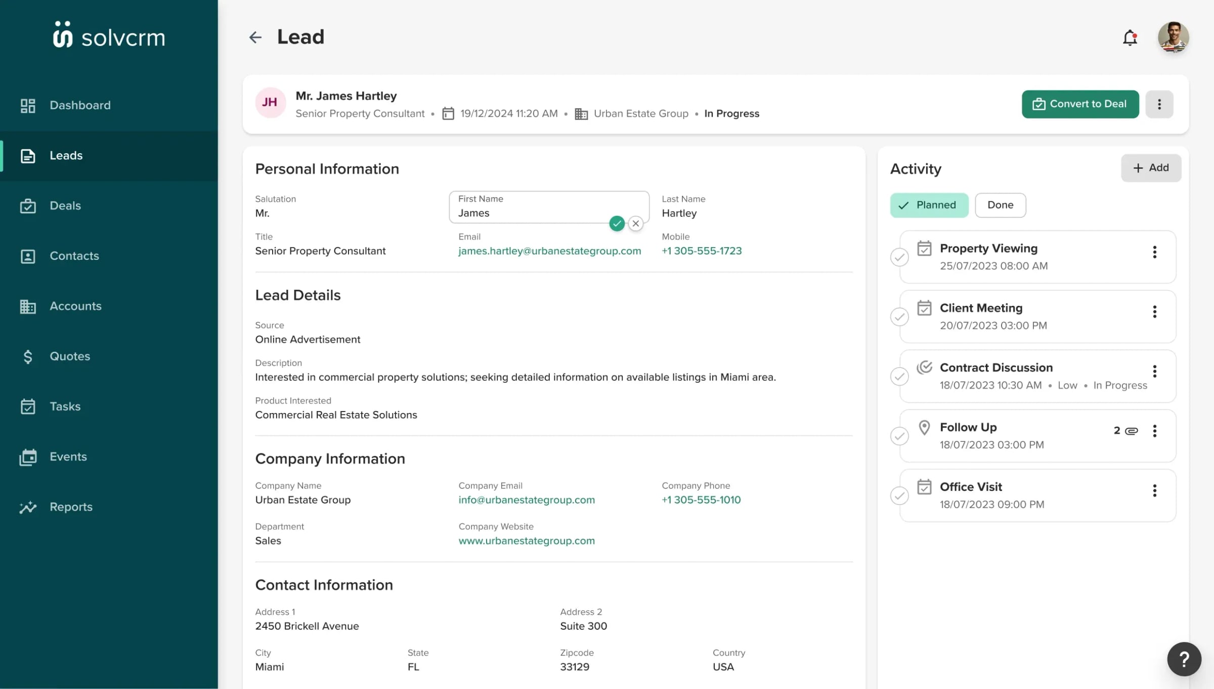 Real Estate Feature Screenshot