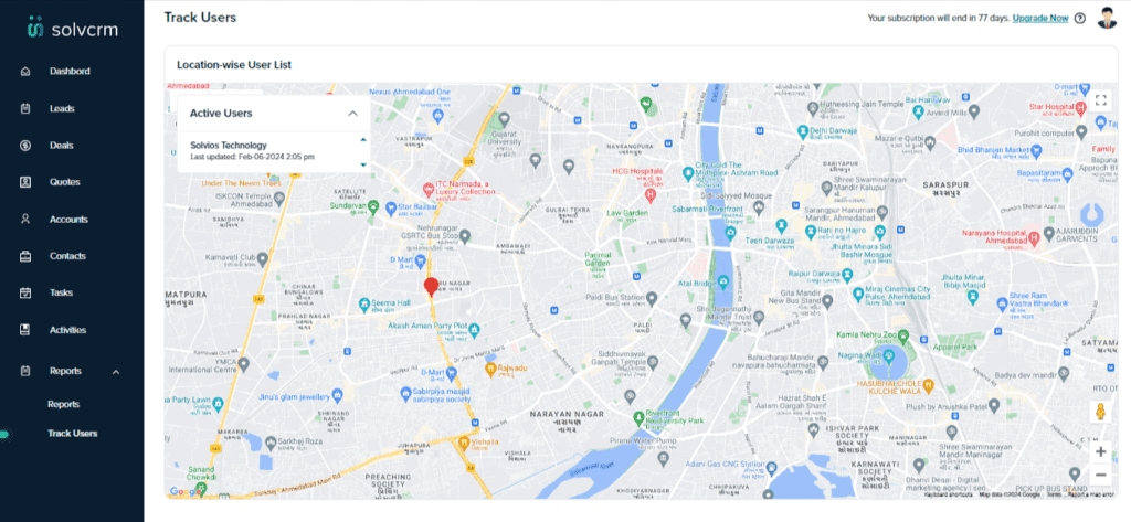 GPS Tracking Feature